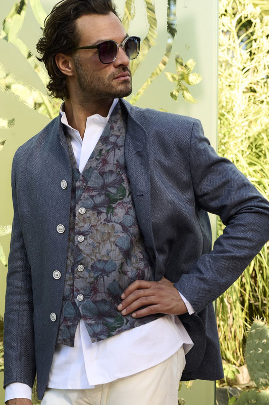 NEU: Cantelmo - Stehkragensakko aus reiner Seide – für Männer mit Blick fürs Besondere