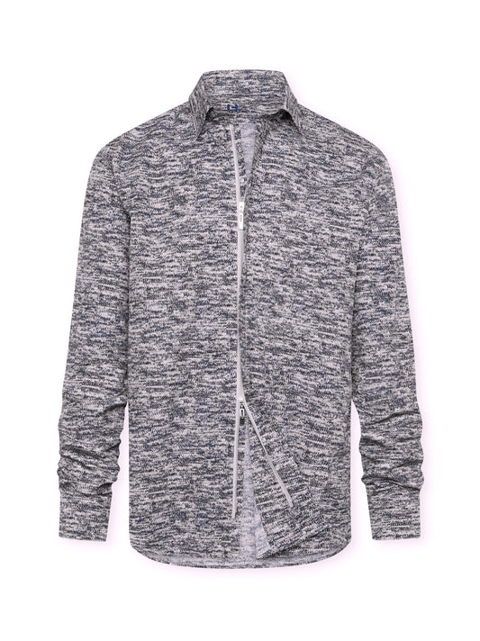 Fino - Reißverschlusshemd als gestrickte Täuschung