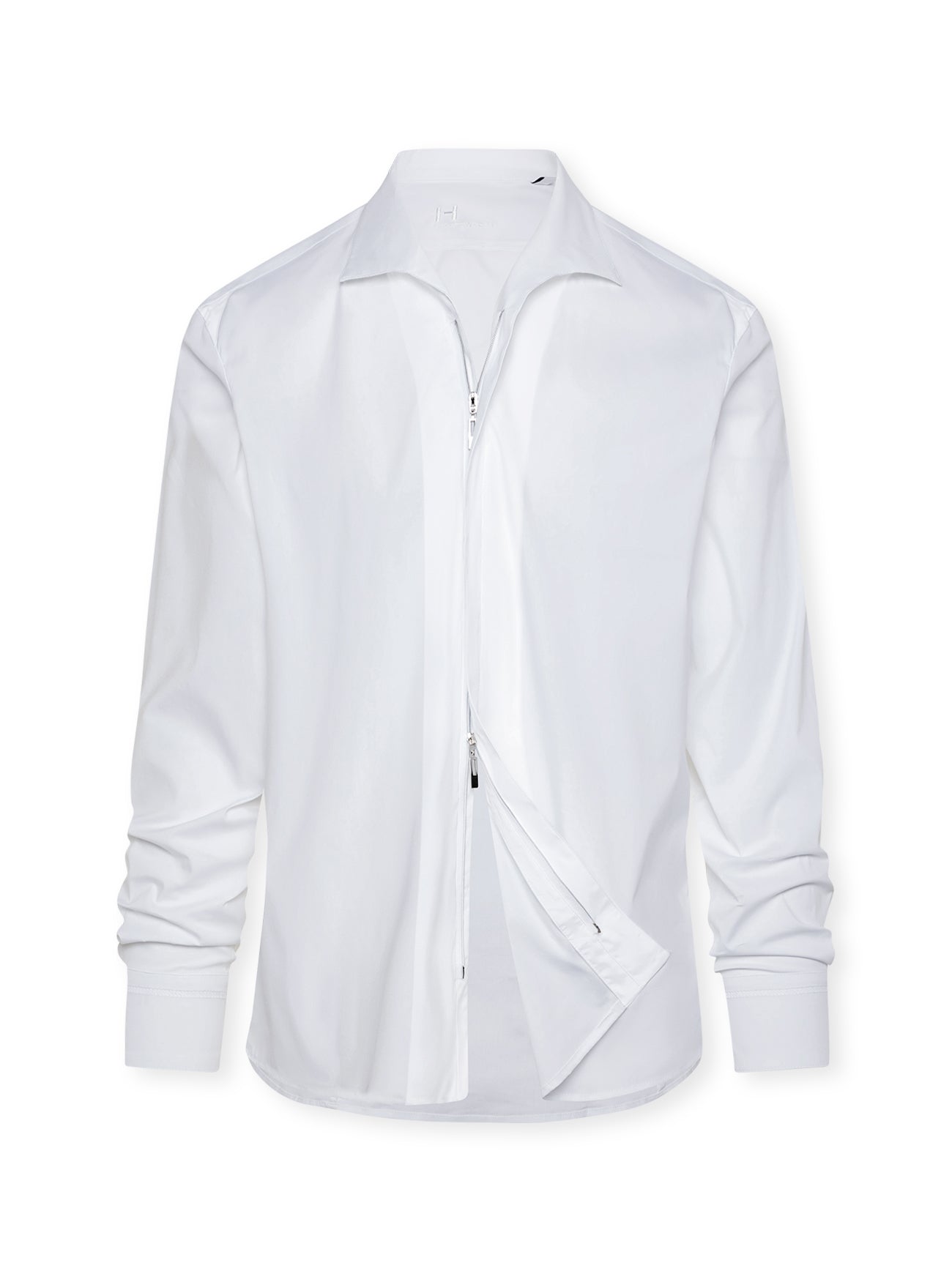Sangro weiß - Reißverschlusshemd mit Resort-Kragen