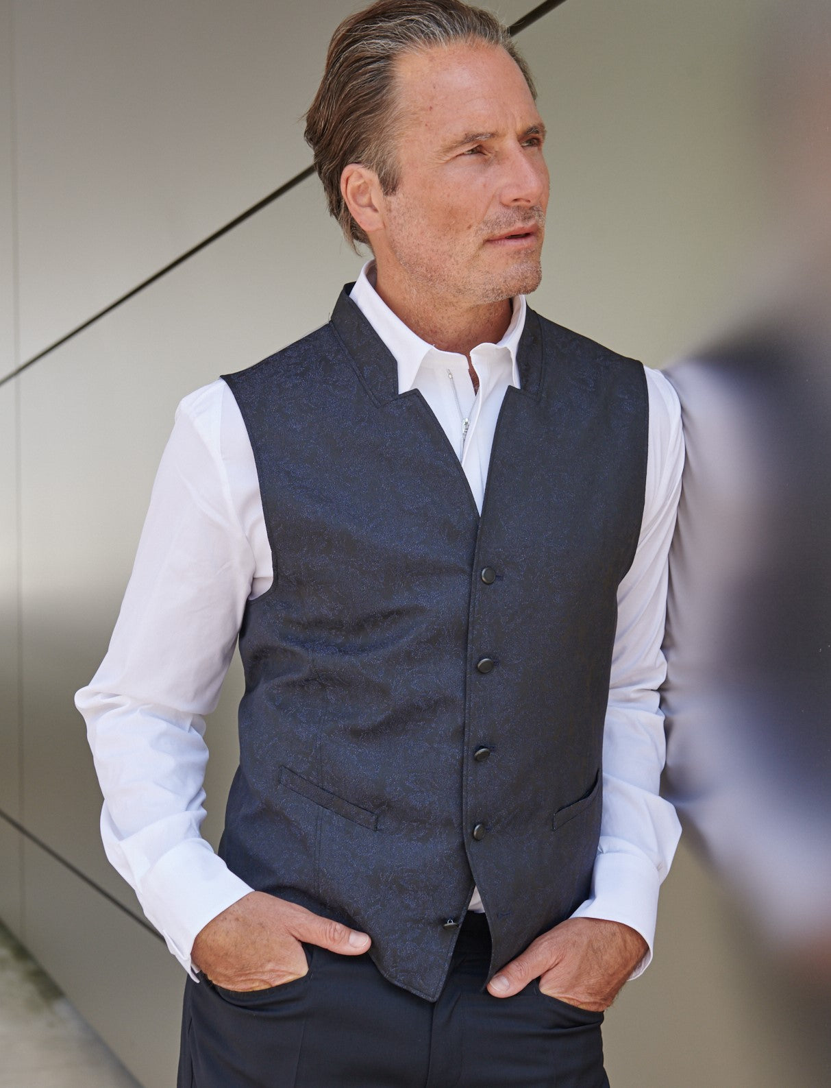 Imola - das weiße Zipper-Hemd