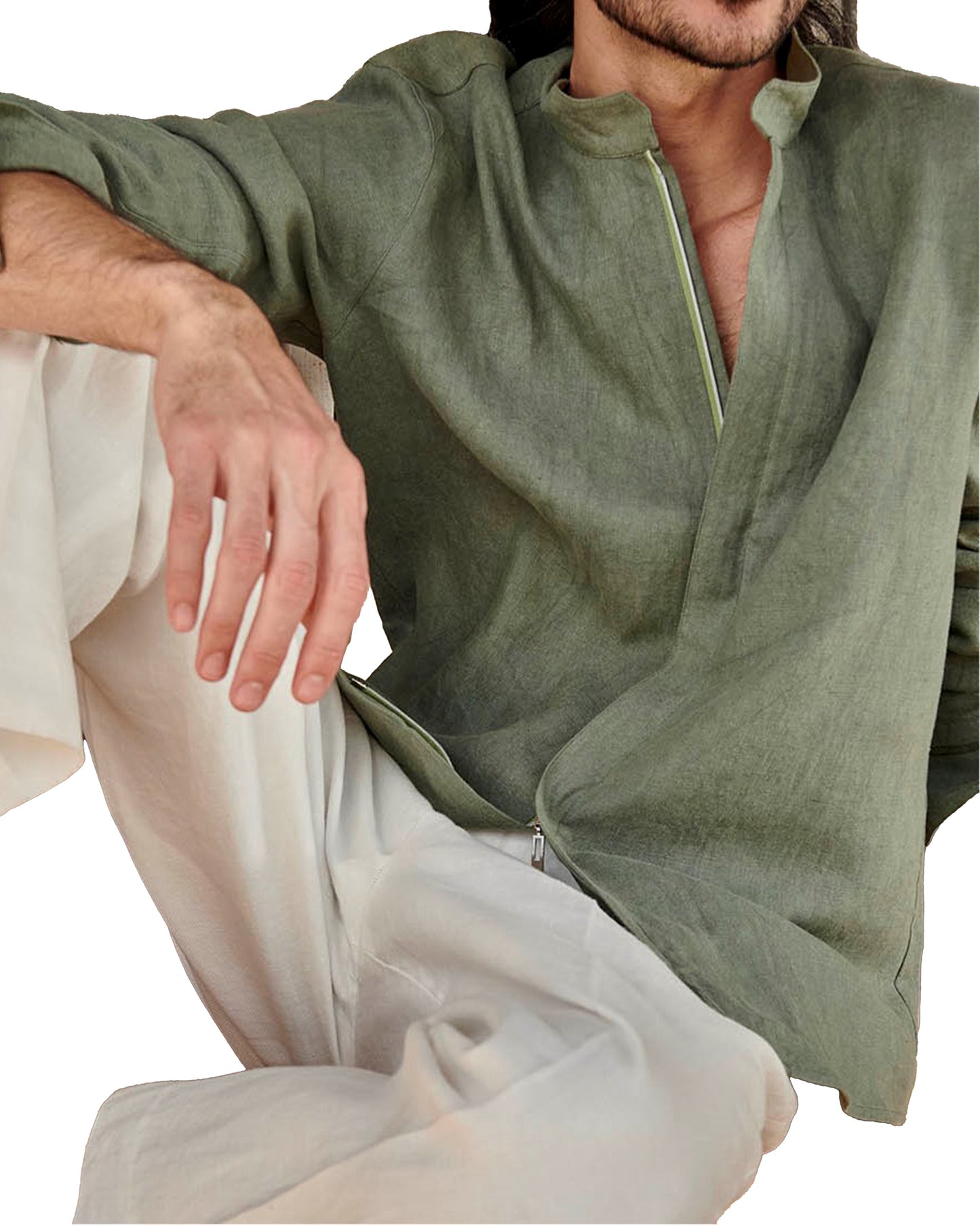 Ajaccio - Leinenhemd mit Maltinto-Effekt