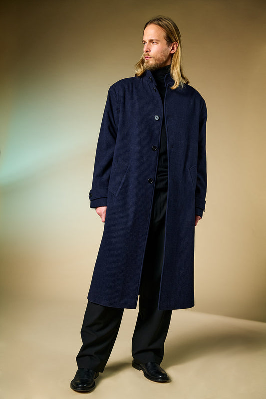 Bronson - der lange Mantel mit Stehkragen