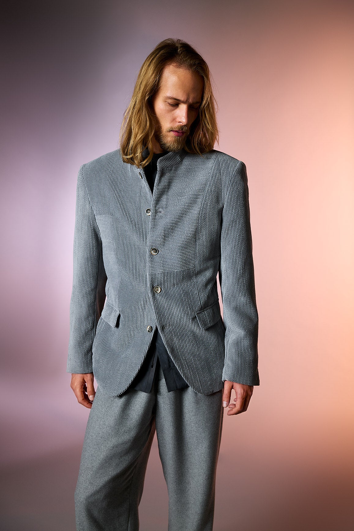 Ofanto - Jersey-Cordsakko im Patchwork-Design