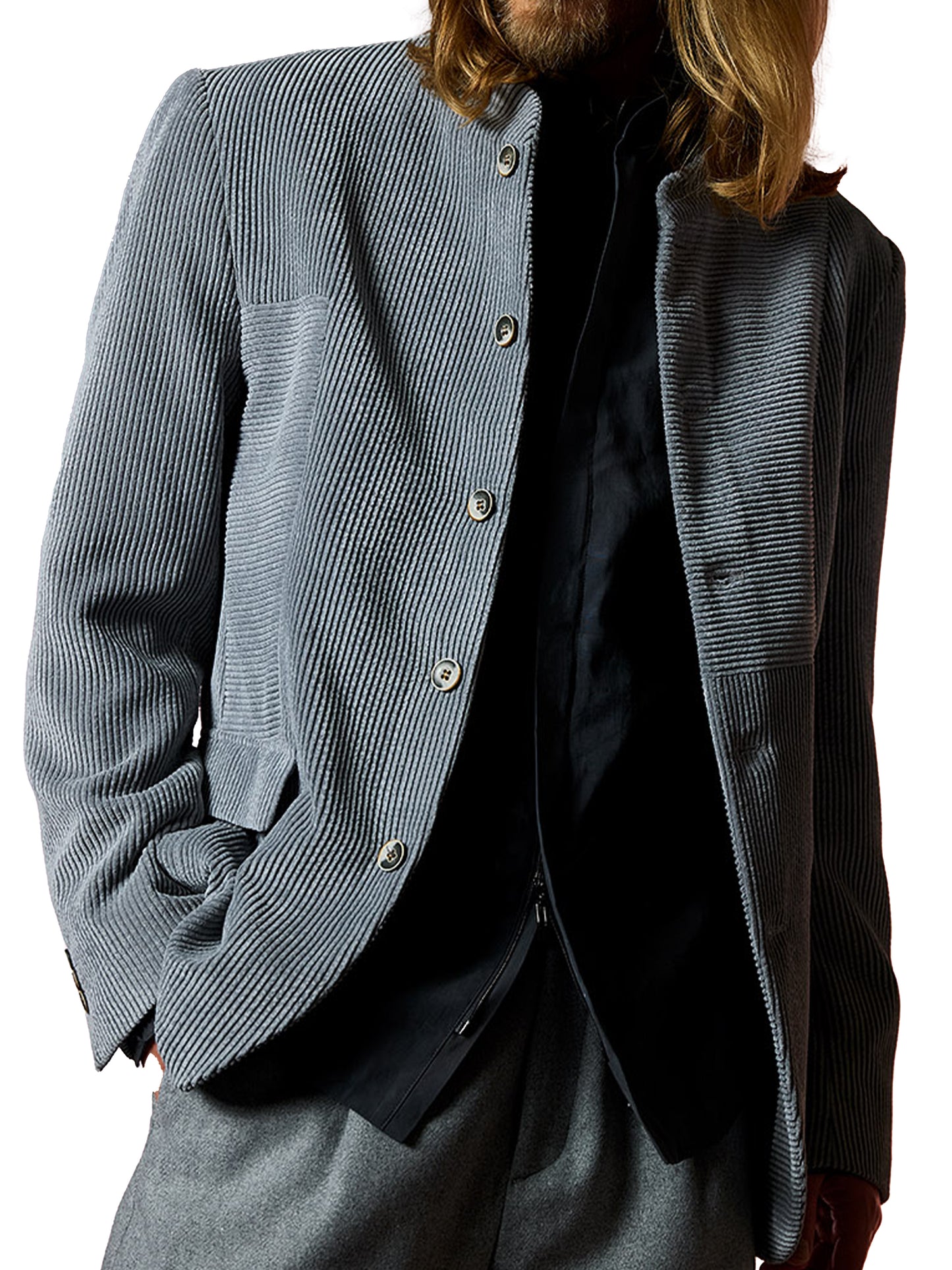 Ofanto - Jersey-Cordsakko im Patchwork-Design
