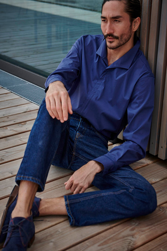 Borgo - Reißverschlusshemd mit Resort-Kragen