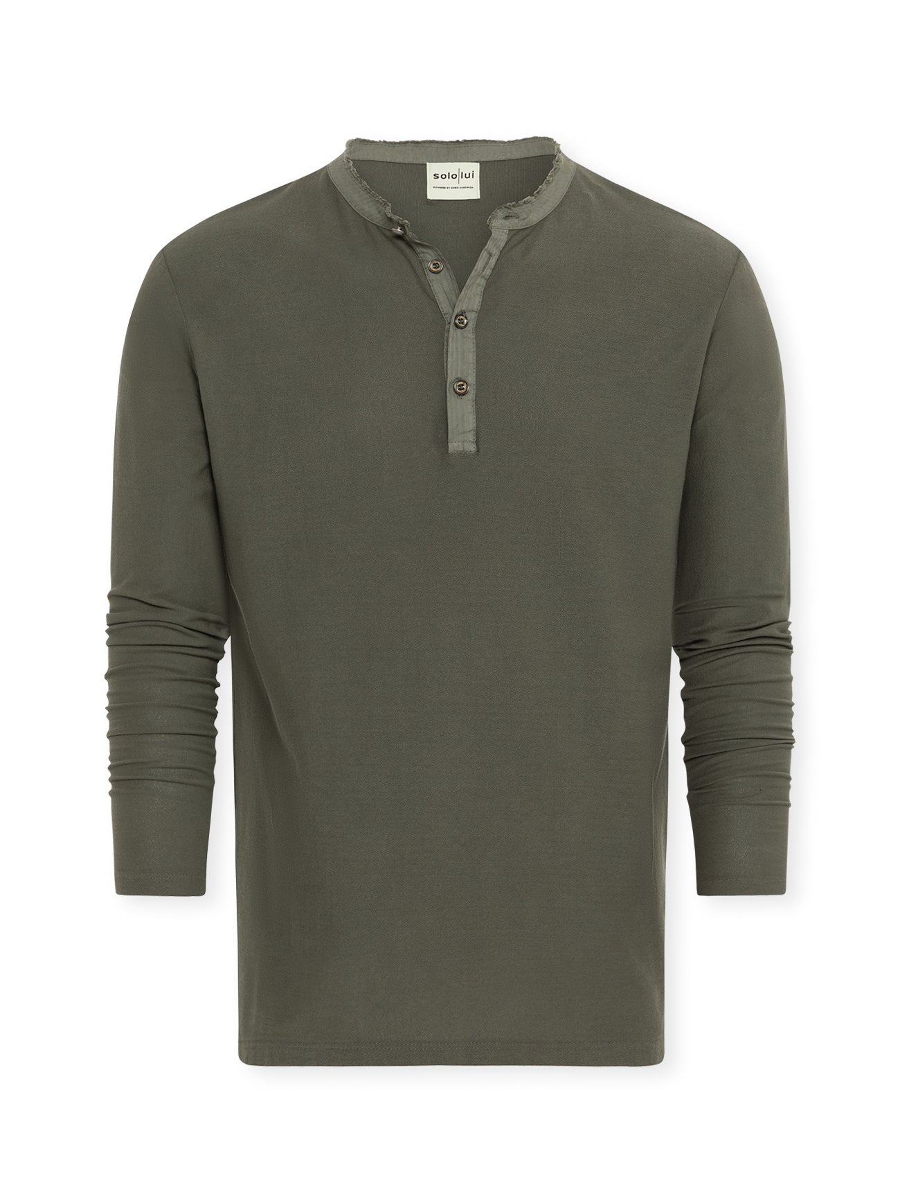 Olymp - das Henley-Shirt in oliv - von SOLO LUI