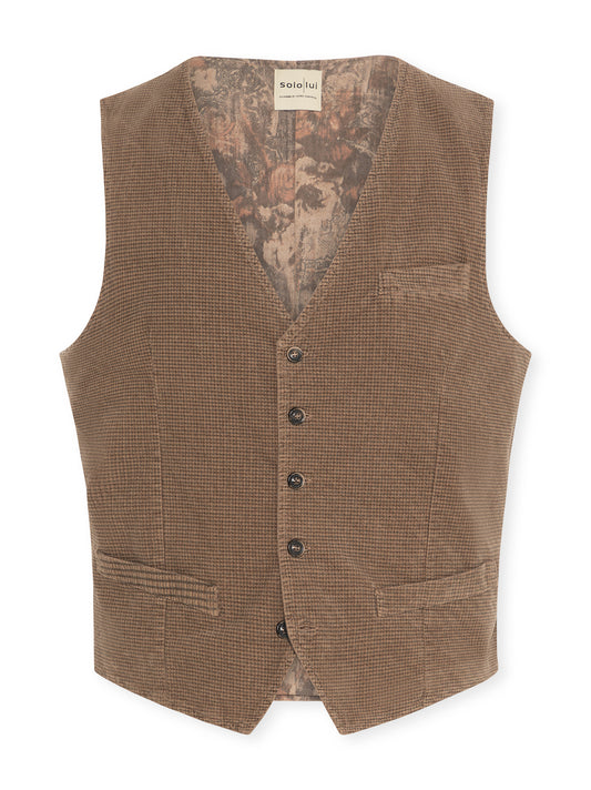 Silenos - die Microfantasia-Weste aus Velour - von SOLO LUI