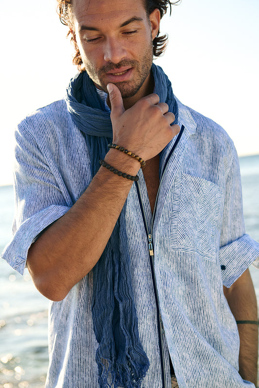 NEU: Bonifacio – Leinenhemd mit Streifen wie handgemalt