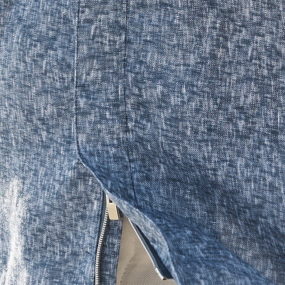 NEU: Angera – Hemd mit Reißverschluss in bewegtem Blau