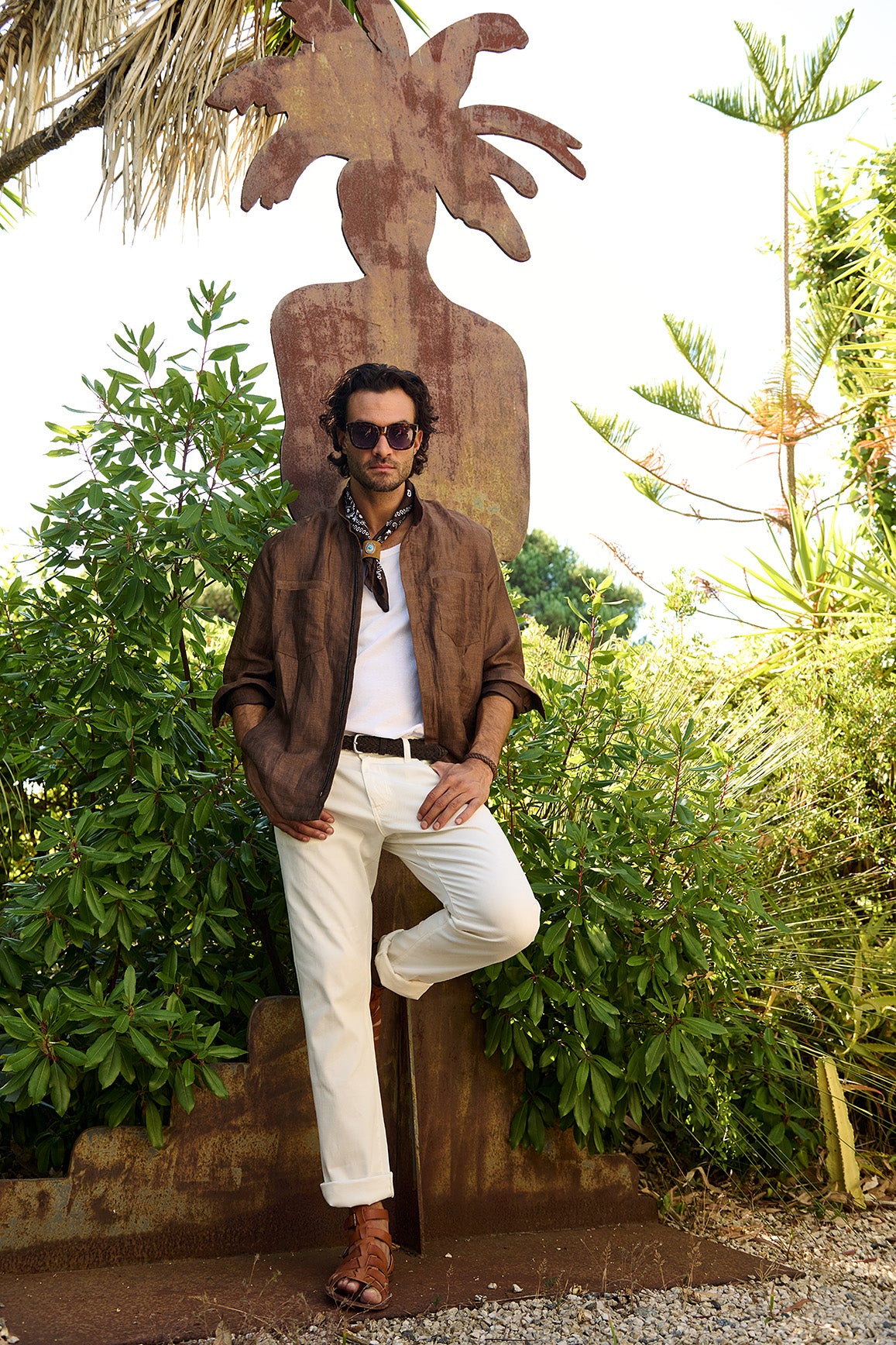 NEU: Ursino – Hemdjacke aus Leinenmischung mit Reißverschluss und Stehkragen