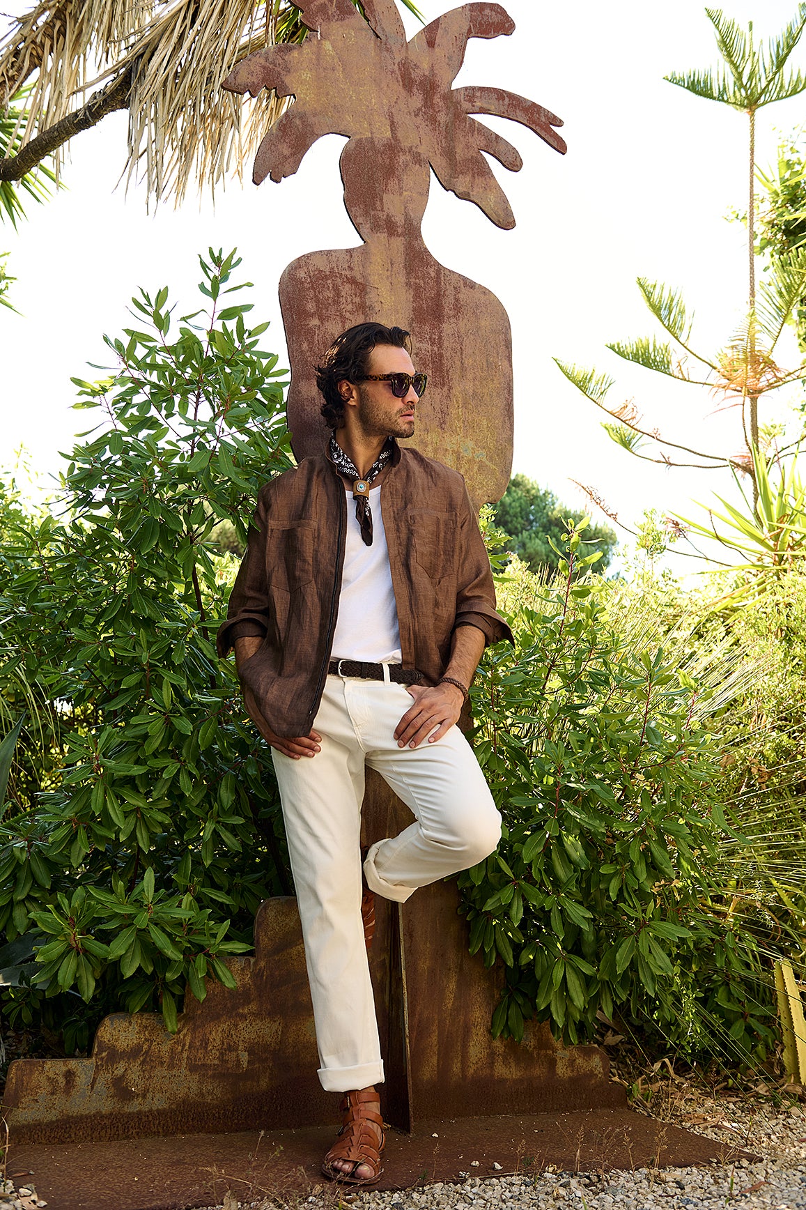 NEU: Ursino – Hemdjacke aus Leinenmischung mit Reißverschluss und Stehkragen