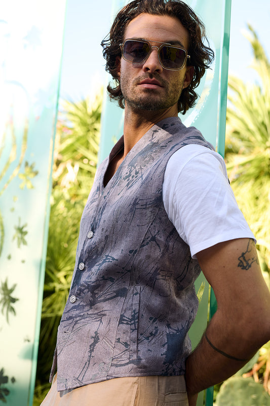 NEU: Weste Loup – Reines Leinen mit kunstvollem Charakter