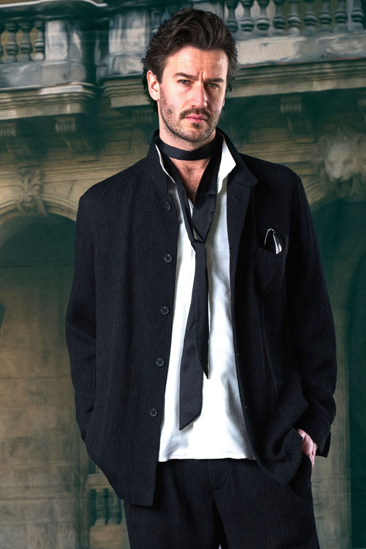 NEU: Assante - Hemdjacke in creppiger Rippenstruktur