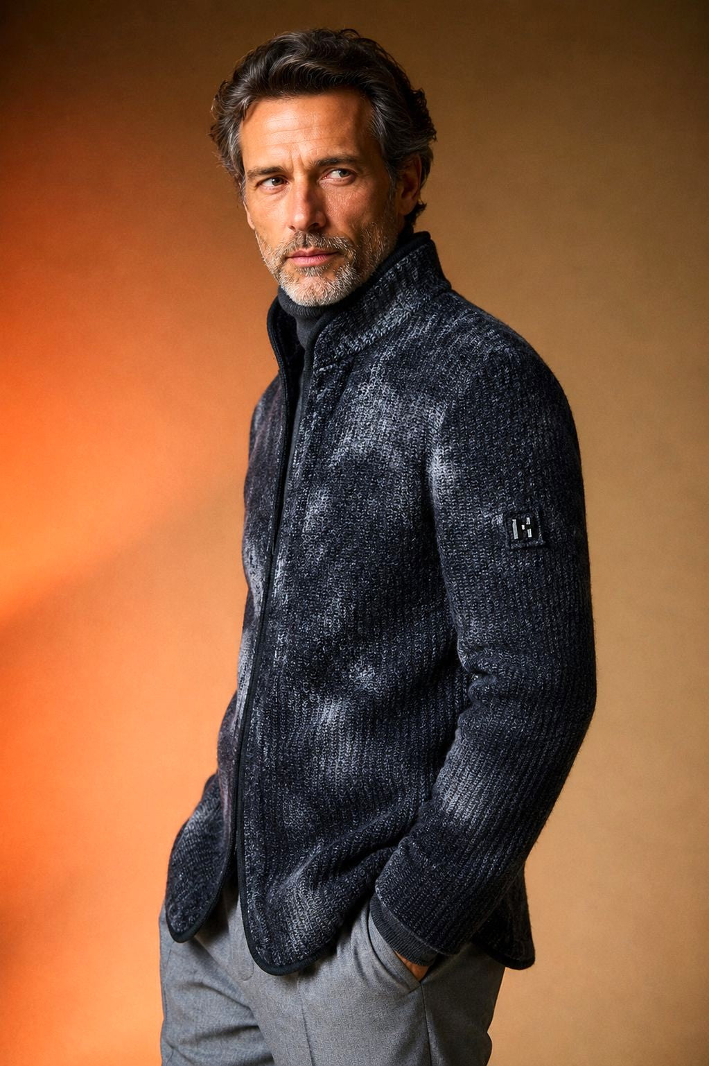Gravina - Herren Outdoorjacke aus Wollmix mit Mal-Tinto-Färbung