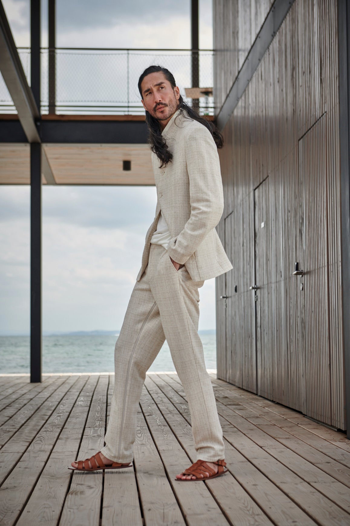 Greco - die Hose - naturfarben bedruckt