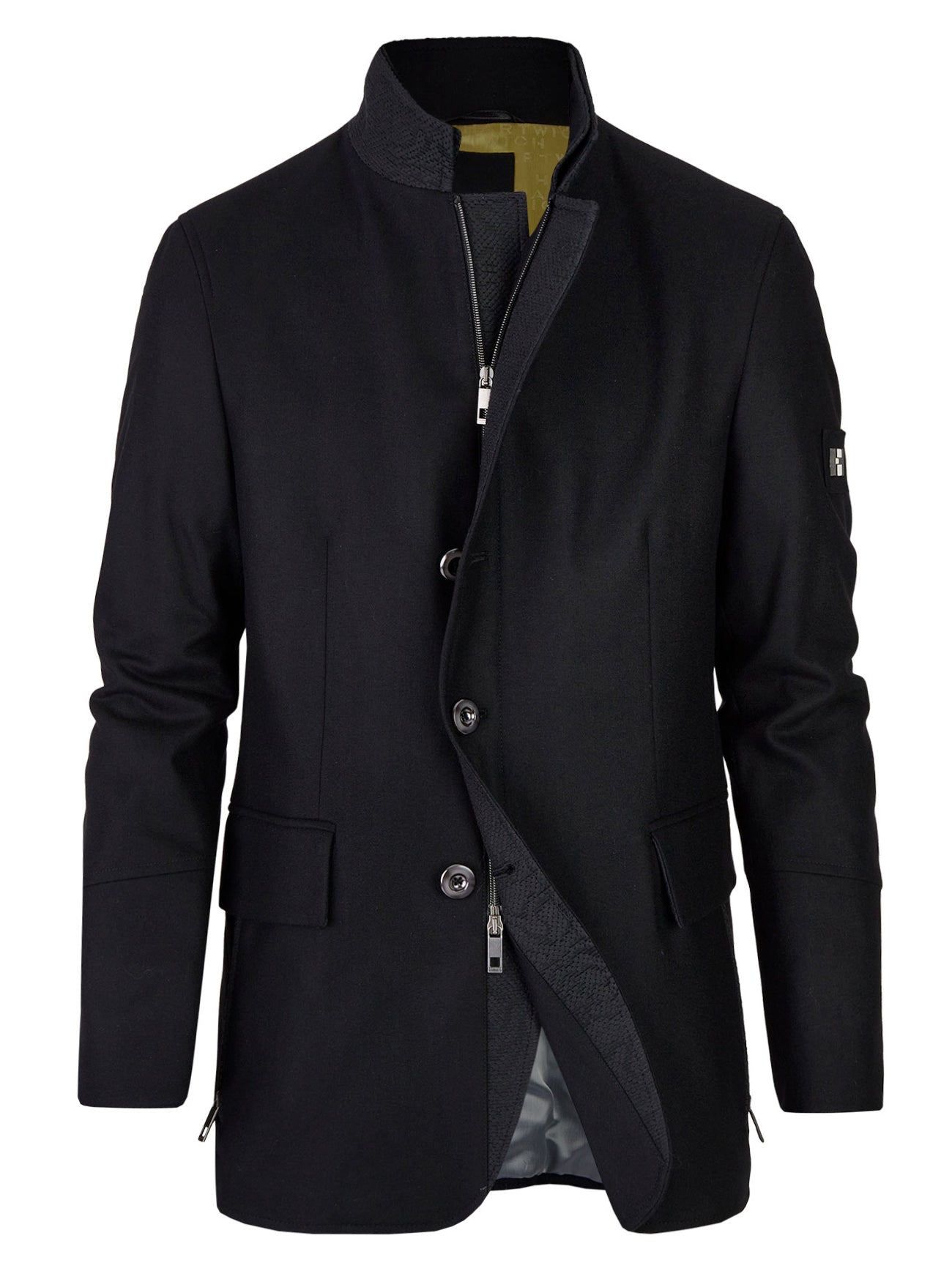 Piacere - Outdoorjacke in cooler Schwarz-Schwarz-Kombi