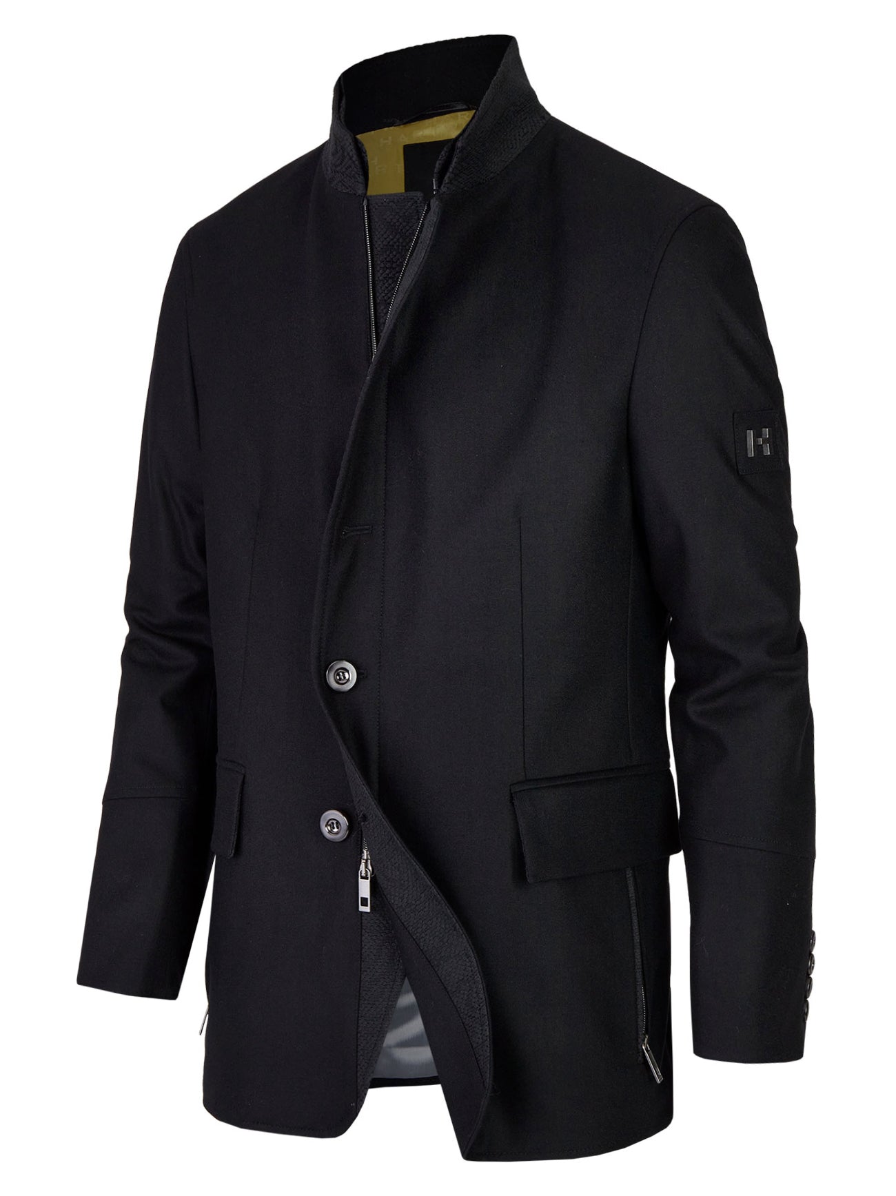 Piacere - Outdoorjacke in cooler Schwarz-Schwarz-Kombi