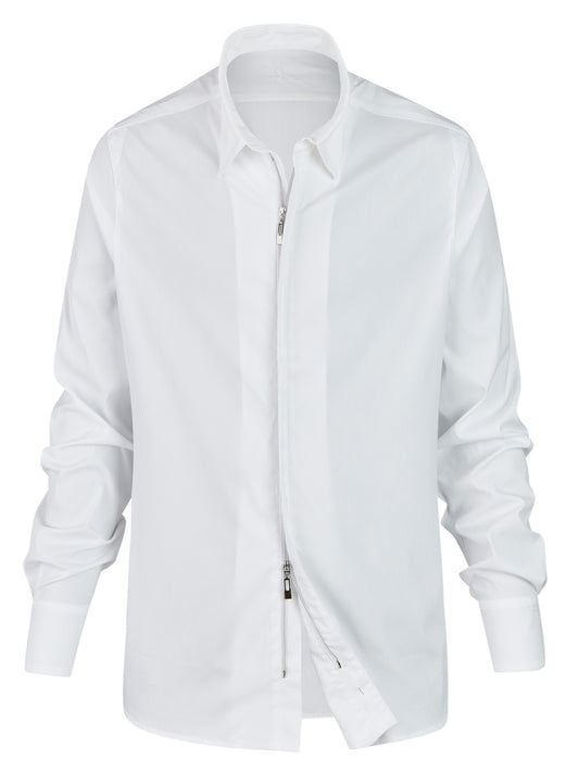 Imola - Hemd weiß mit Reißverschluss